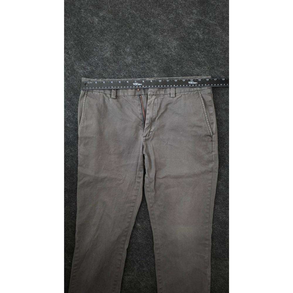 Banana Republic Fulton Skinny Chino Pants Mens Gray Cotton Blend 35x32